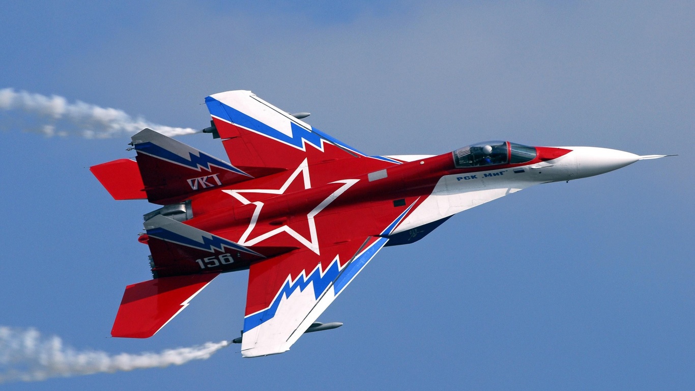 Истребитель МИГ пилотажной группы обои