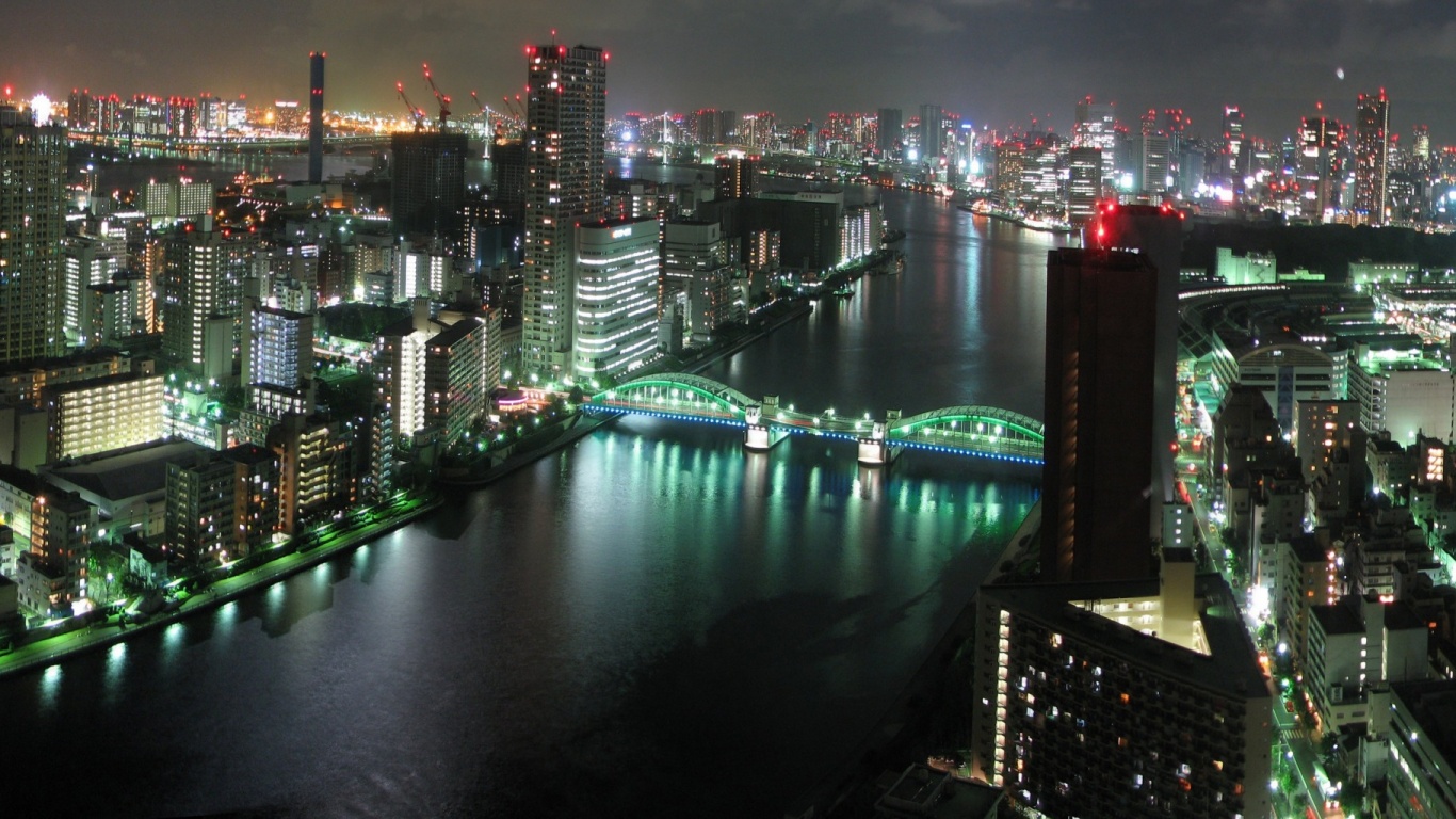 Панорама Токио обои