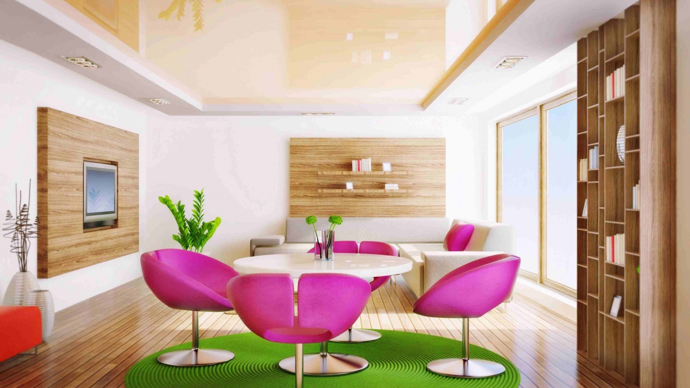 Дизайн гостиной обои