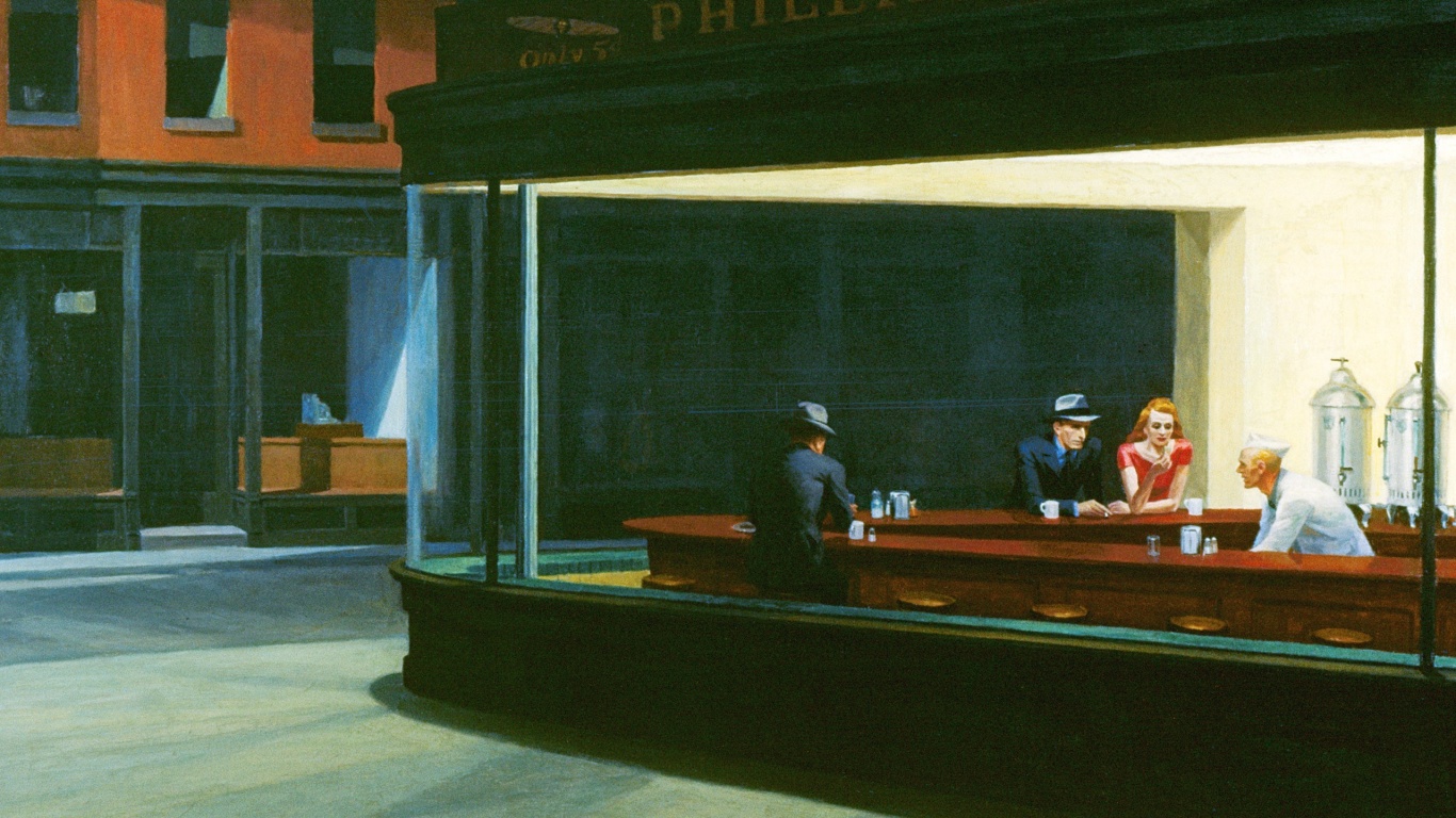 Ночное кафе обои