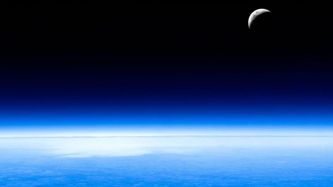 Луна над горизонтом обои