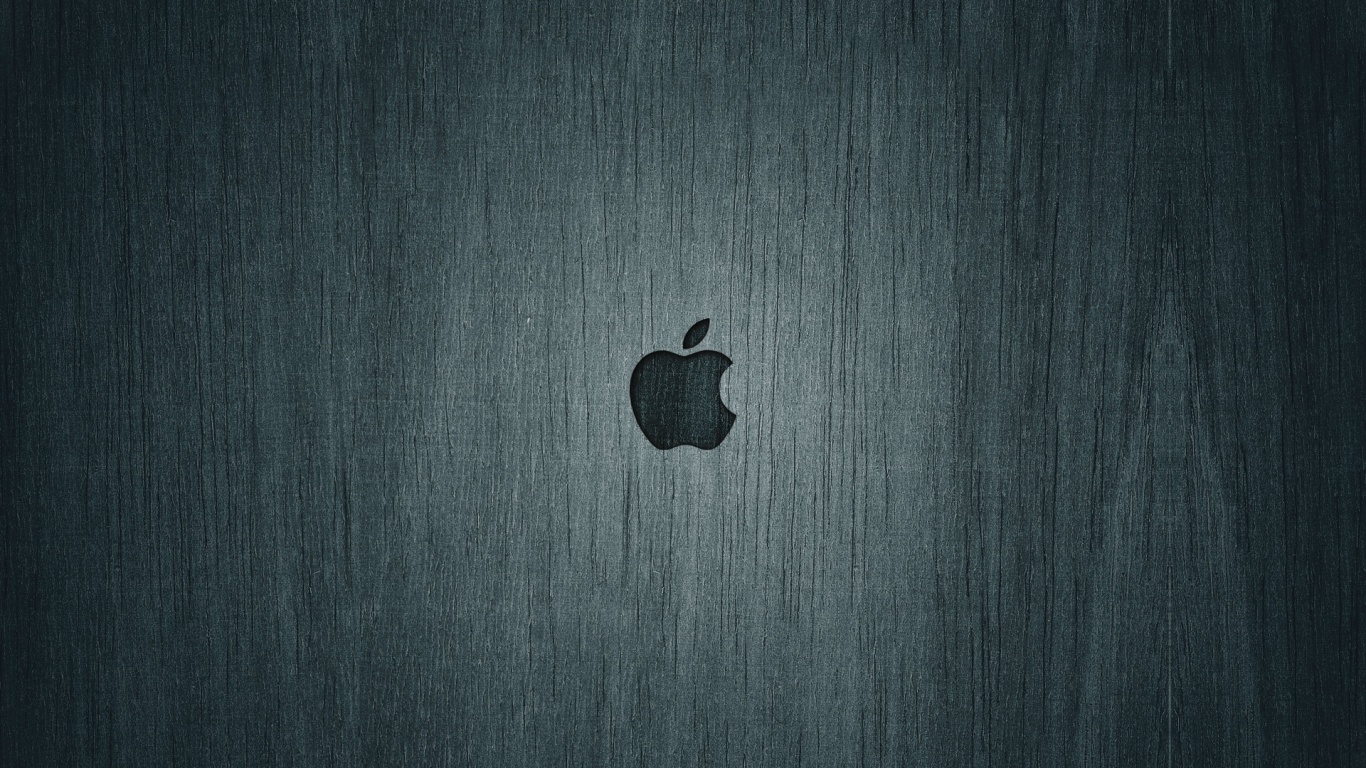 Логотип Apple на доске обои