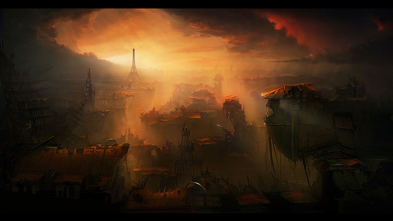 Постапокалиптический Париж обои