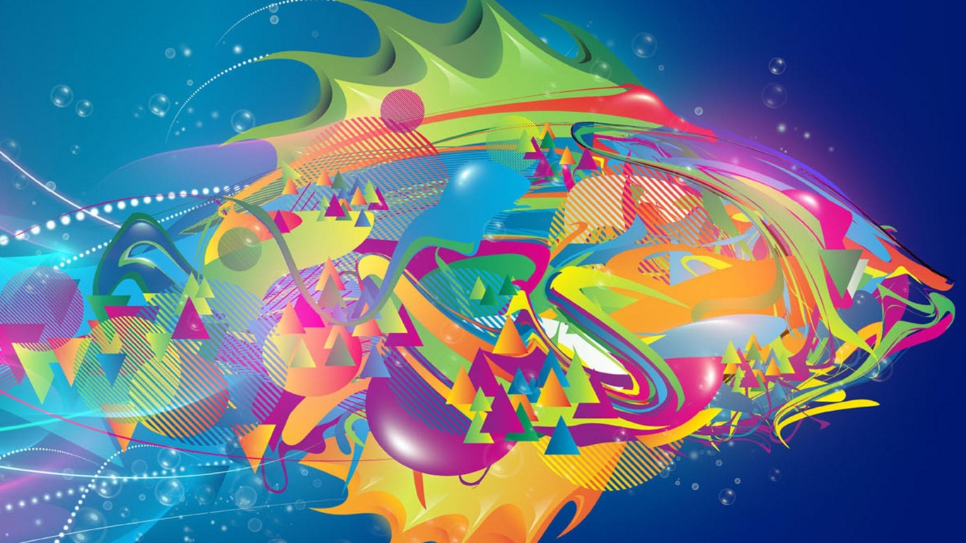 Абстрактная рыба обои