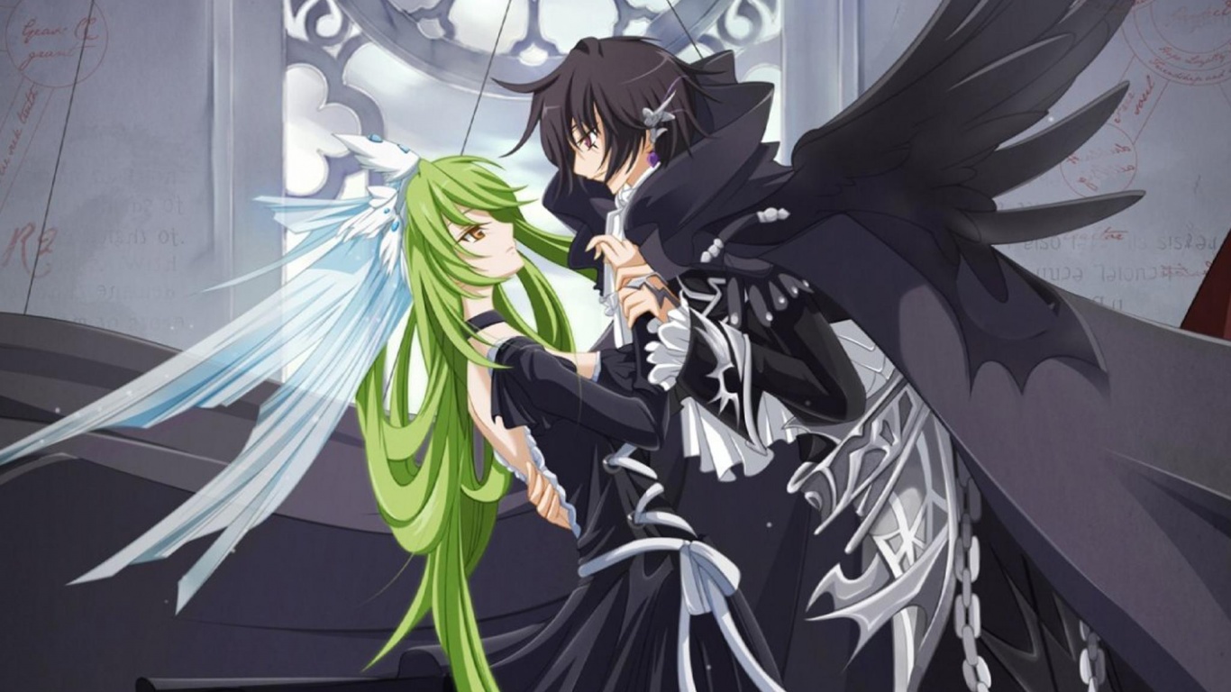 Танец под витражом обои