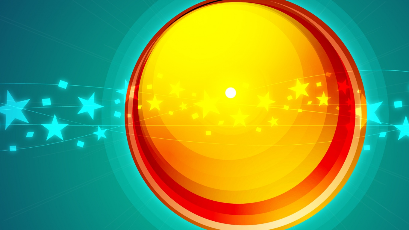 Большой красно-желтый круг обои