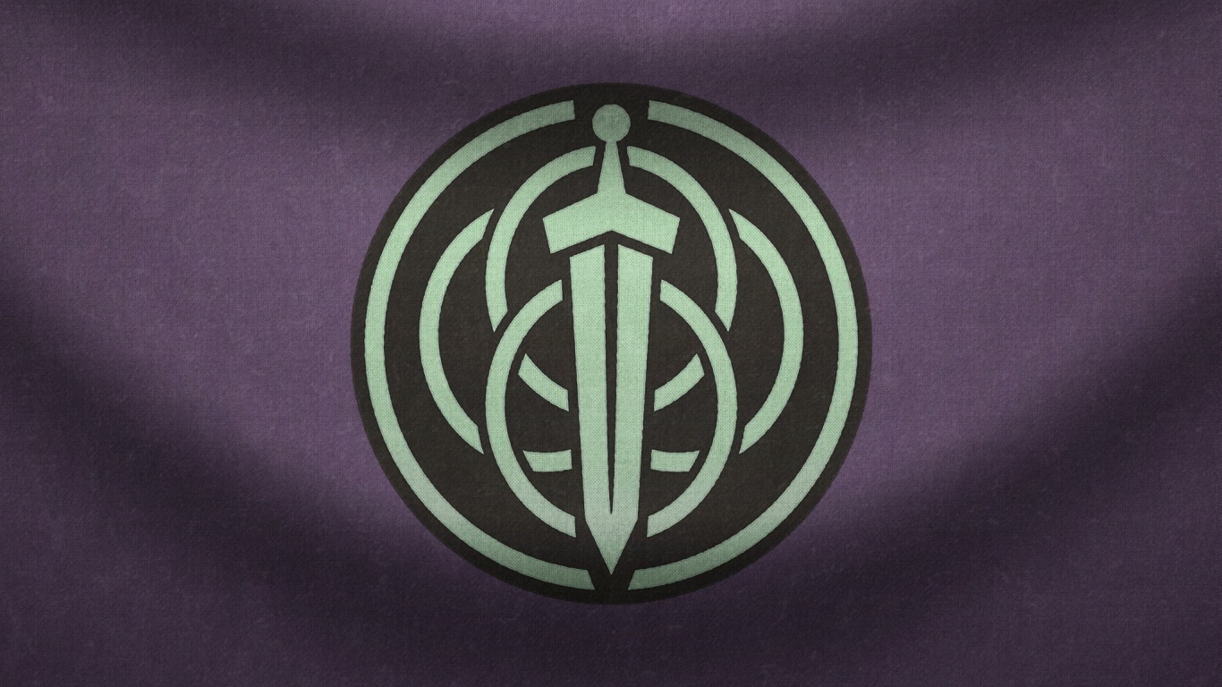 Меч на фоне колец обои