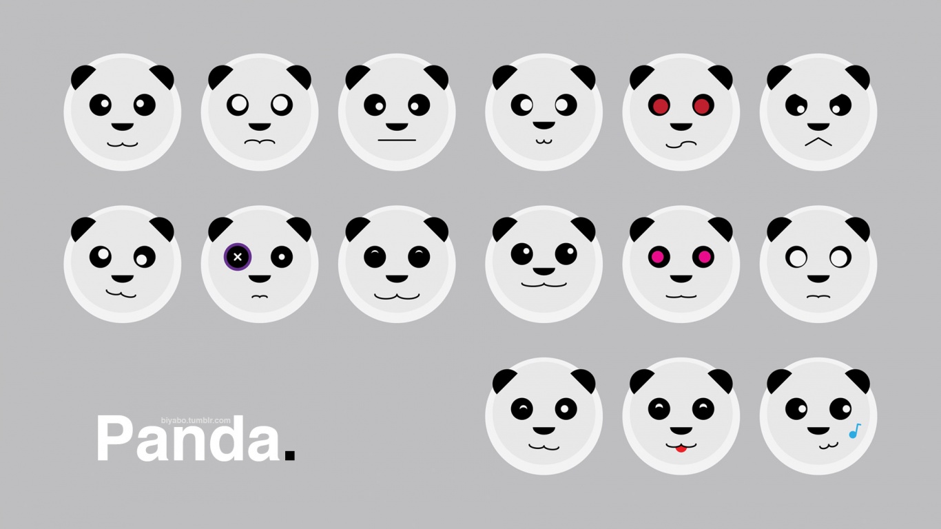 Морды панд обои