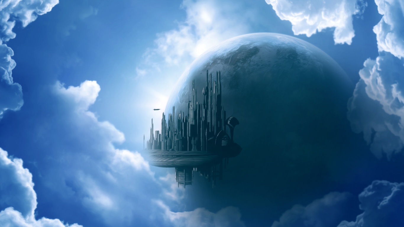 Небесный город обои