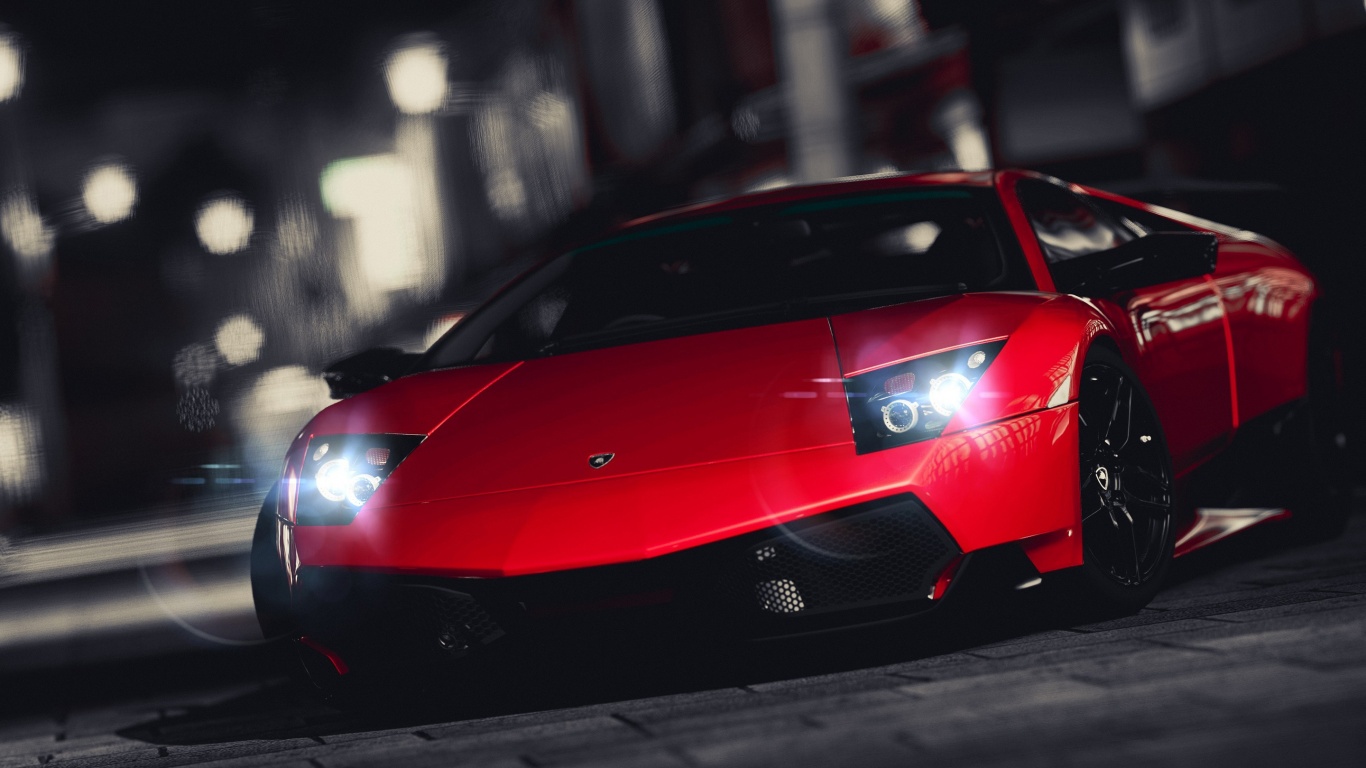 Красная ламборджини мурселаго обои