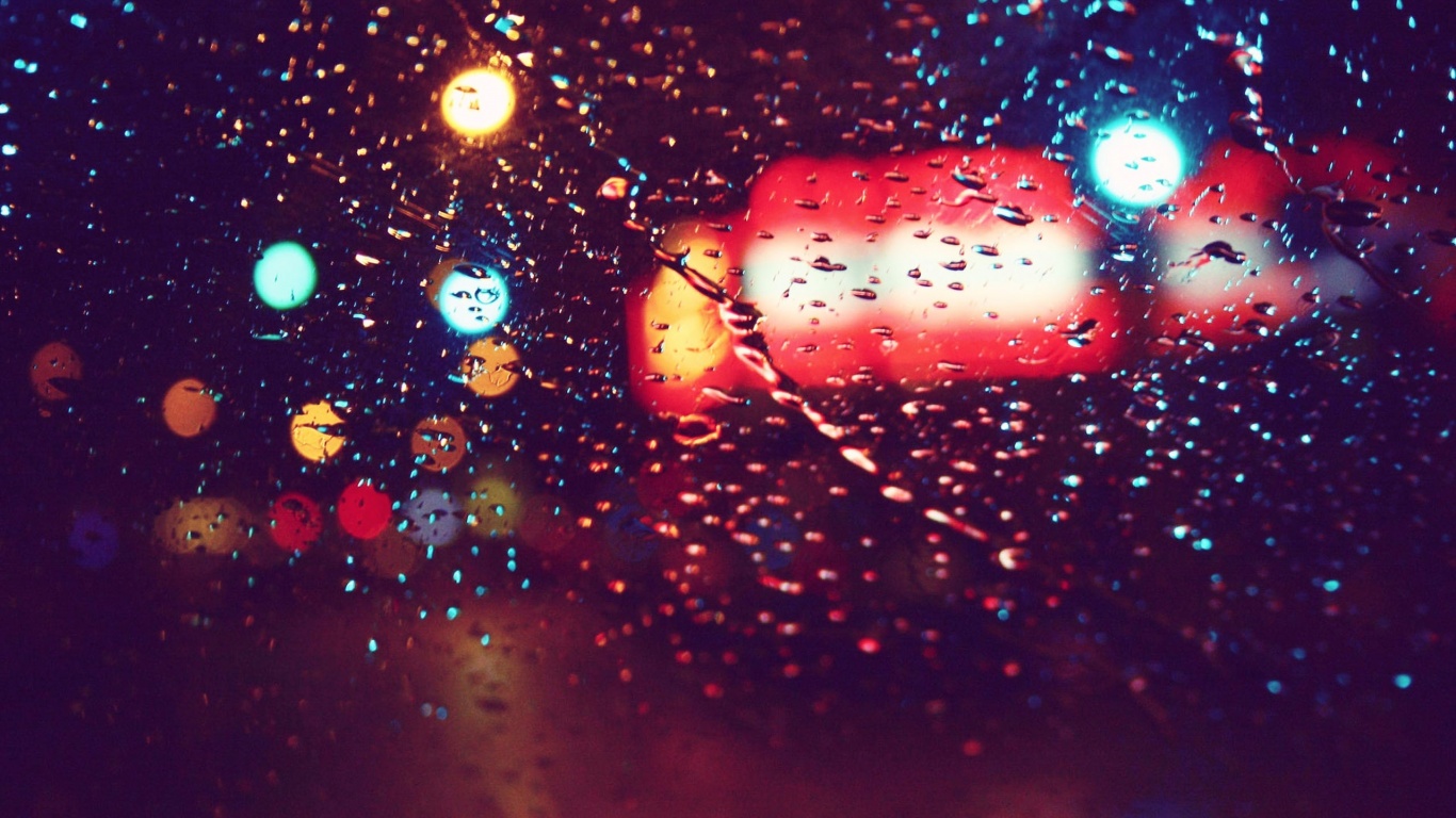 Дождь на стекле обои