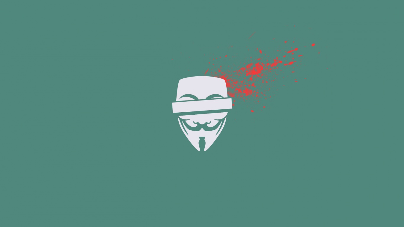 Маска Анонимуса и брызги обои