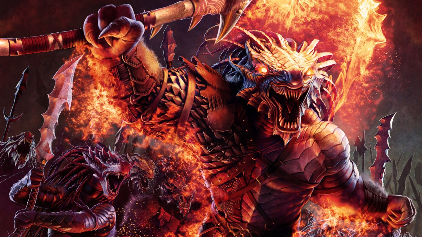 Dragonborn Barbarian обои