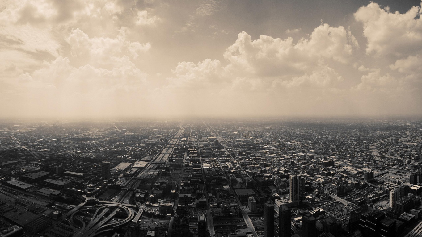 Город: вид сверху обои