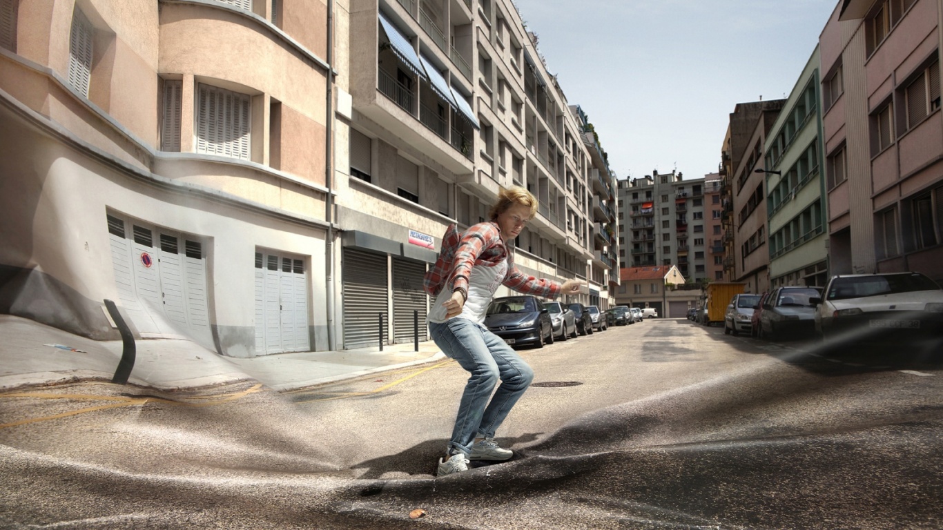 Смятое фото обои