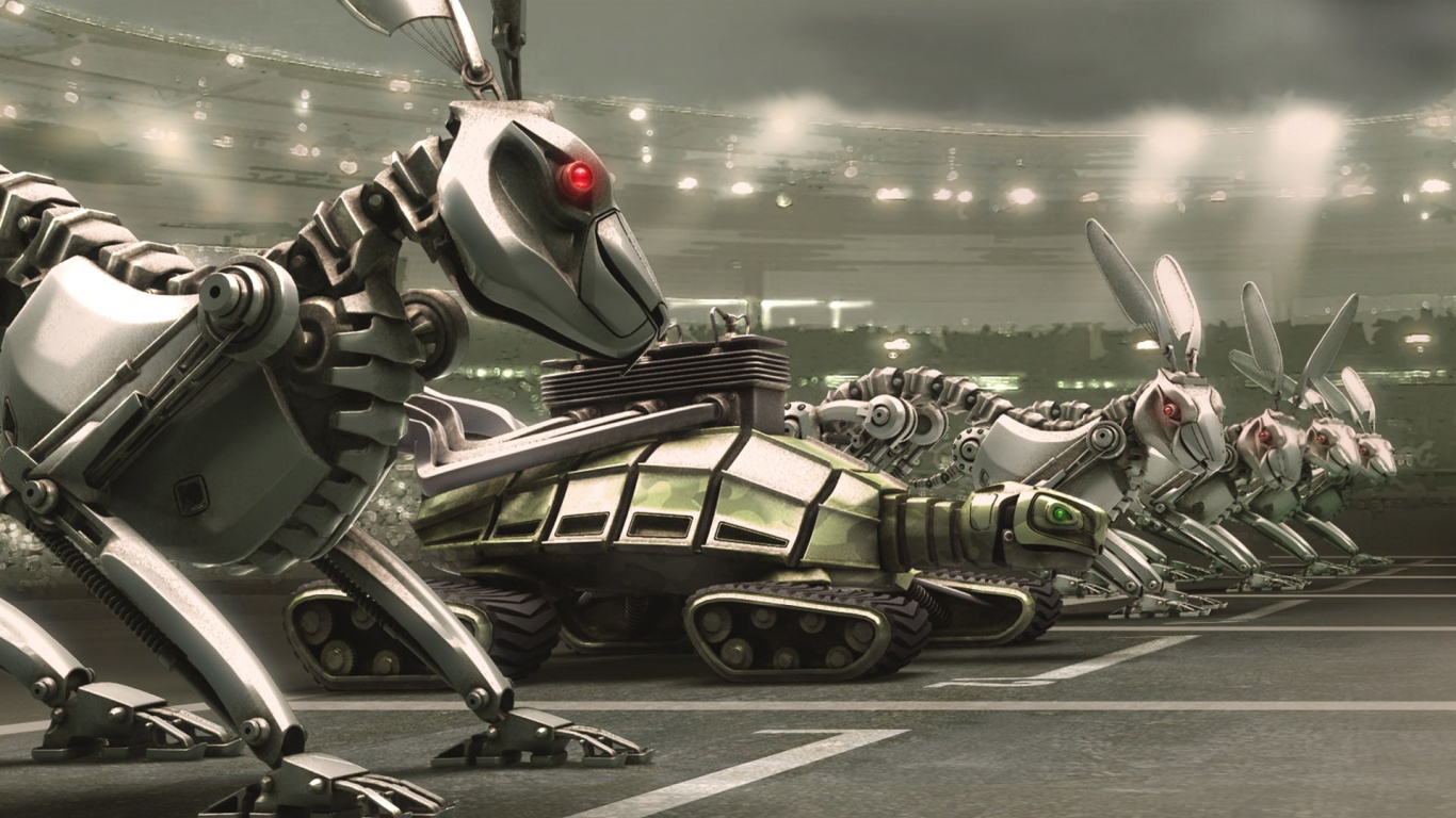 Роботы на старте обои