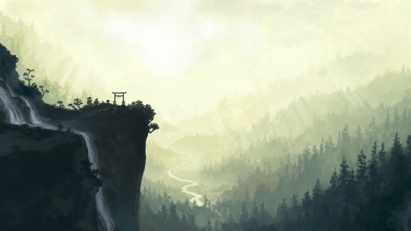 Пейзаж в китае обои