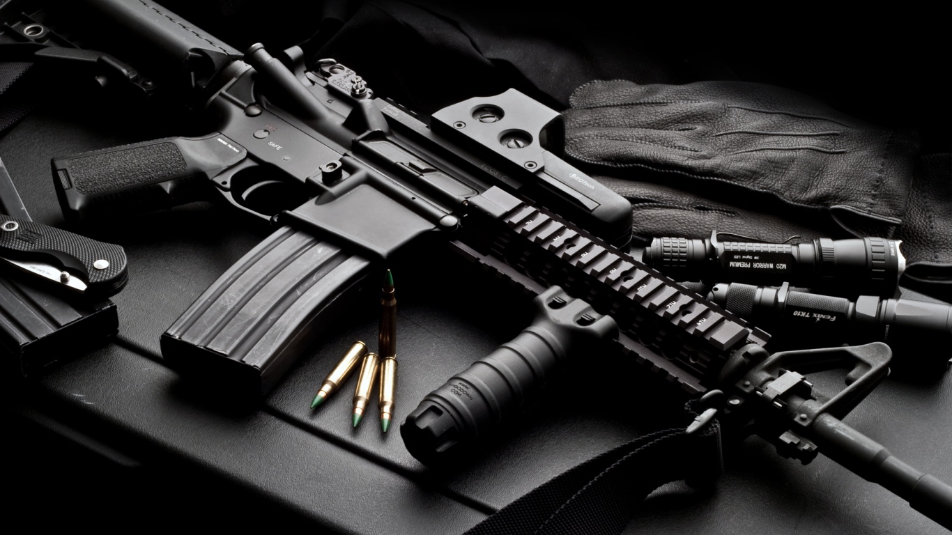 Черный автомат обои