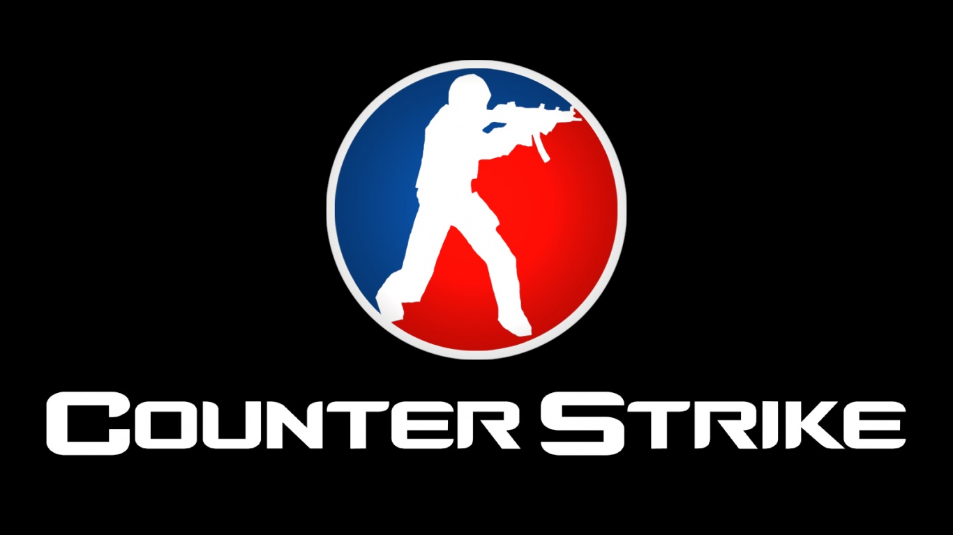 Логотип Counter Strike на черном фоне обои