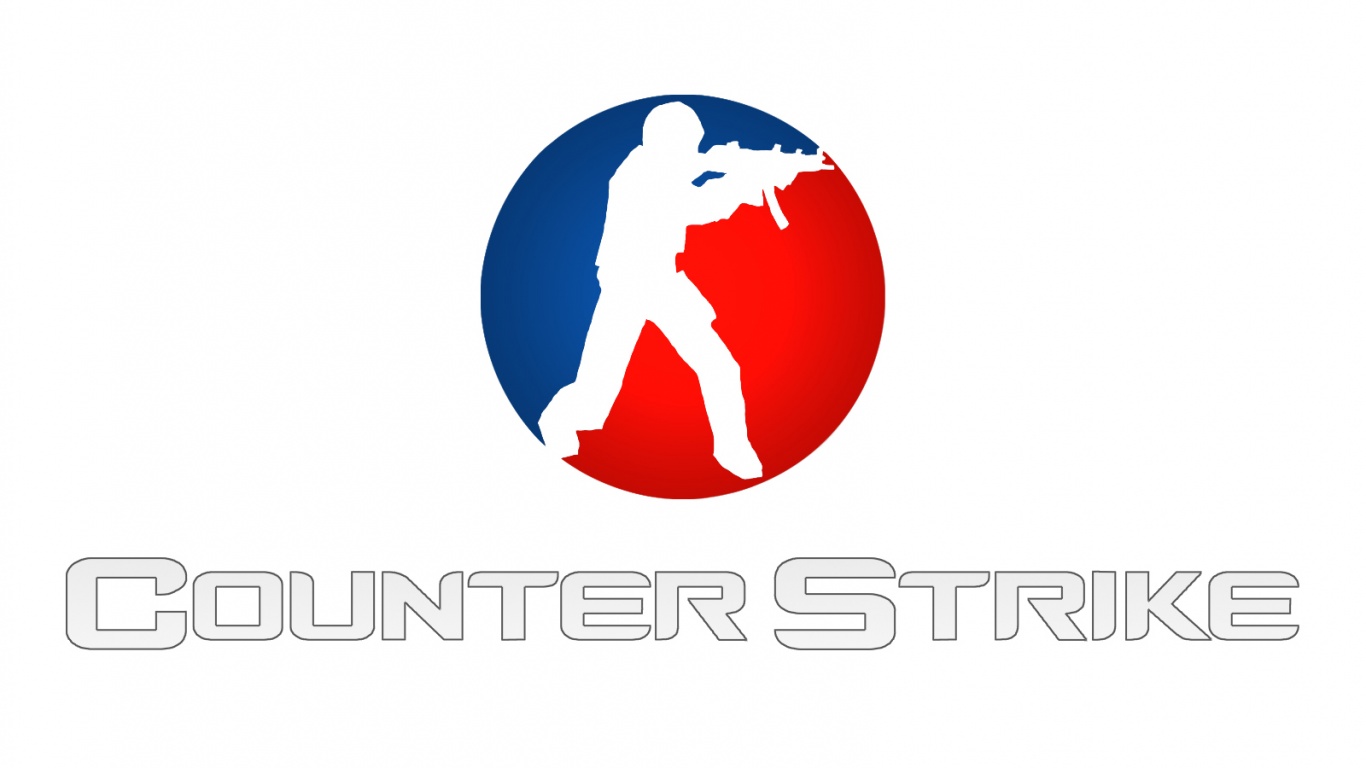 Логотип Counter Strike на белом фоне обои