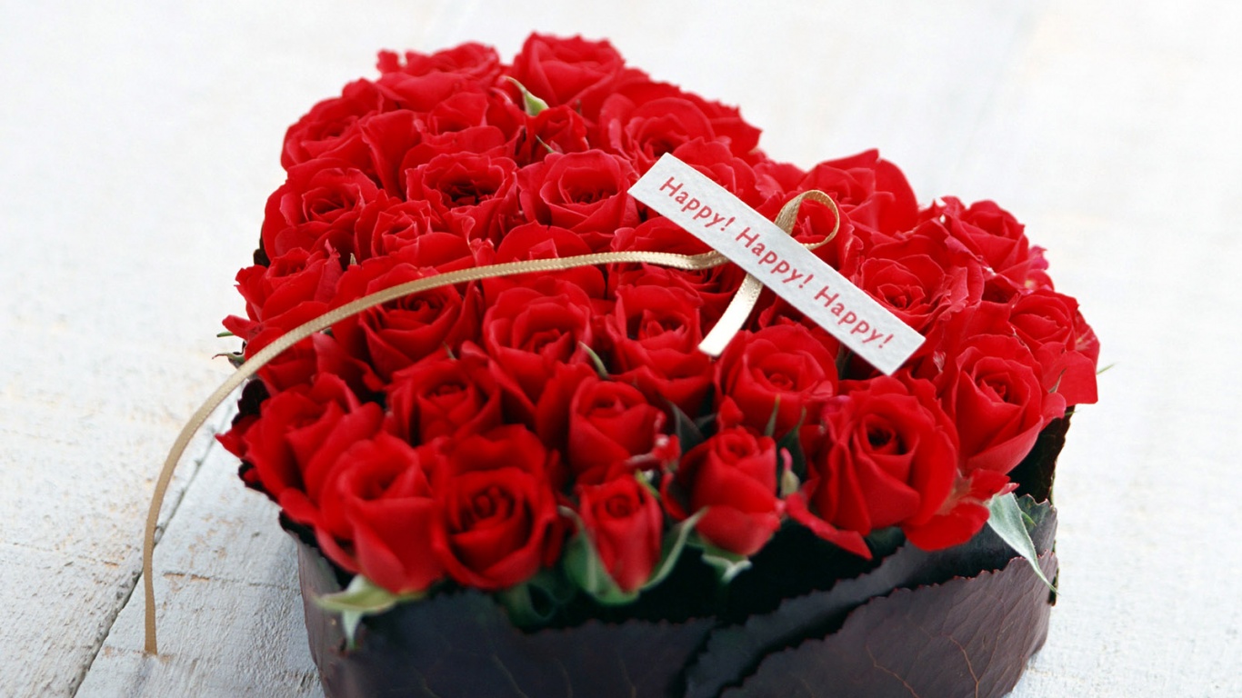 Букет в форме сердца обои