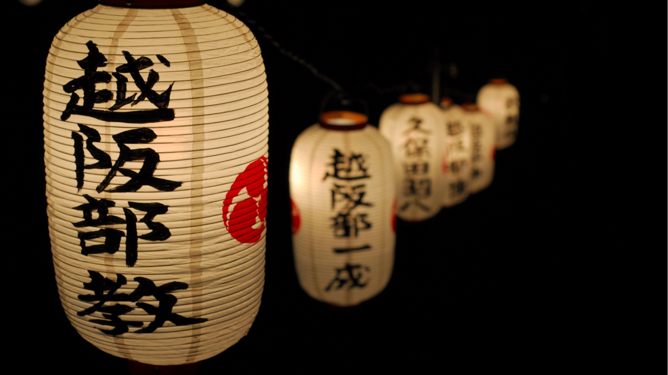 Японские фонарики обои