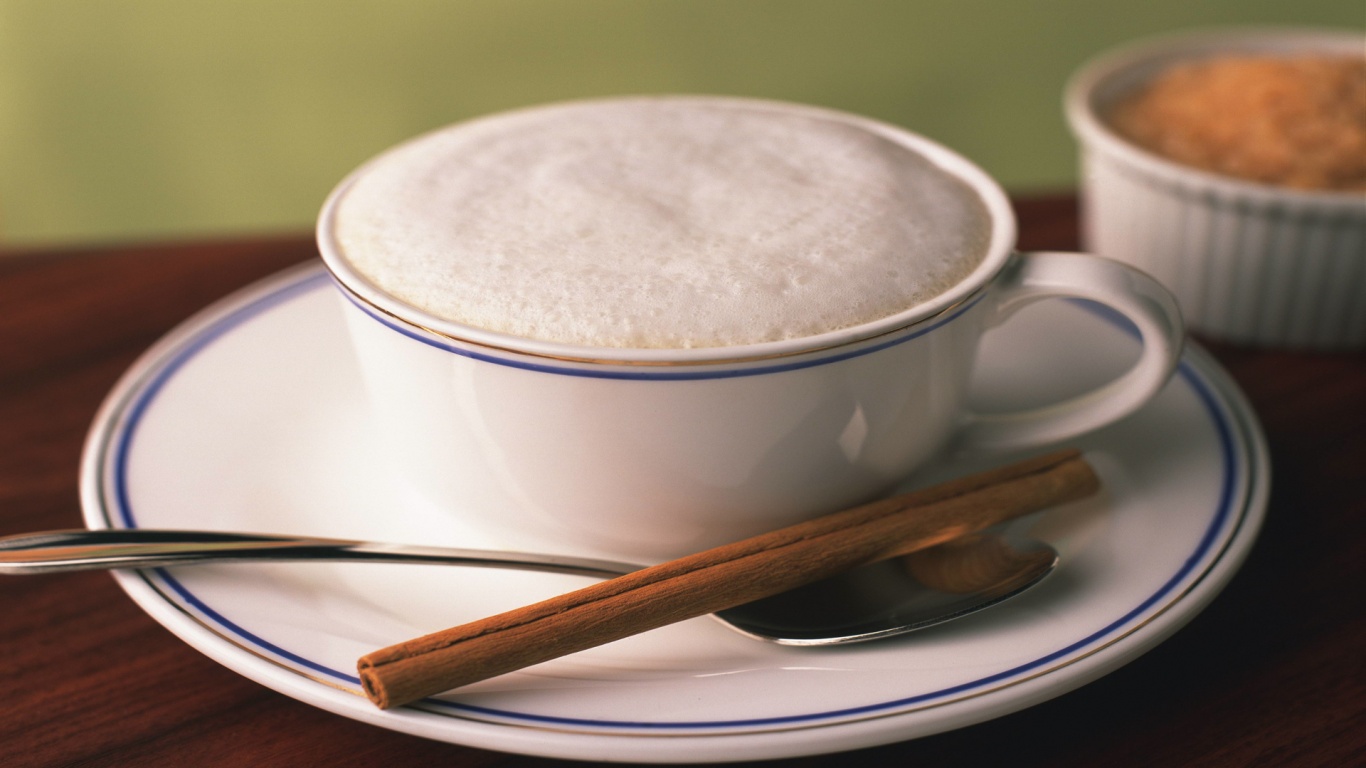 Чашечка кофе с корицей обои