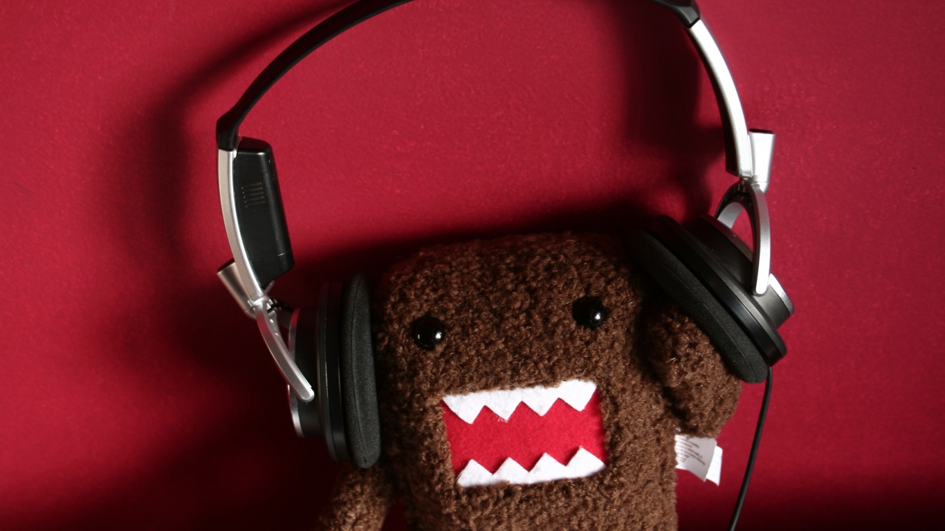Демокун в наушниках обои