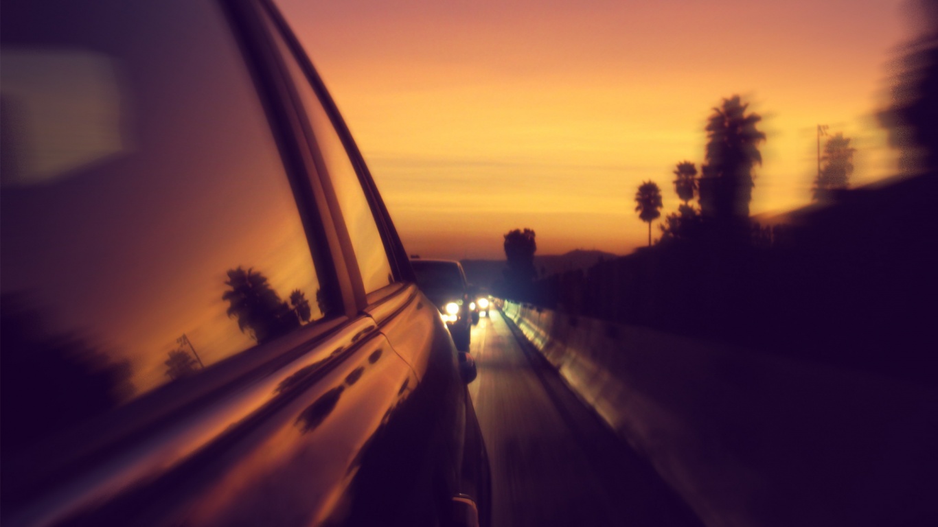 Вечерняя поездка обои