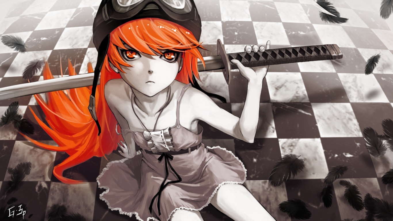 Полувампир из Bakemonogatari обои