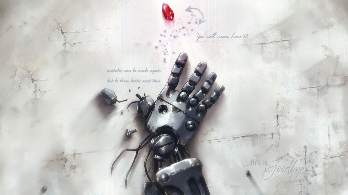 Автопротез из анимэ Стальной Алхимик обои