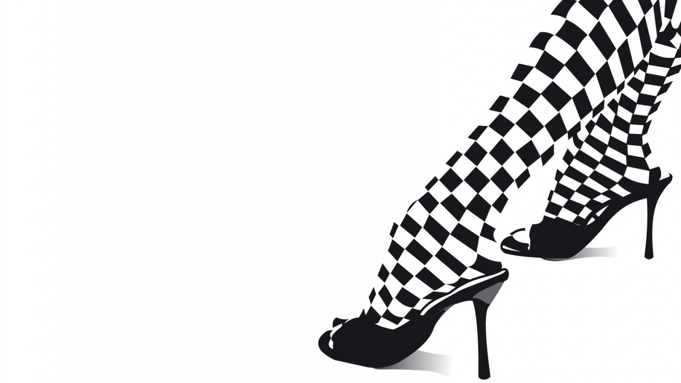 Ножки в шахматных колготах обои
