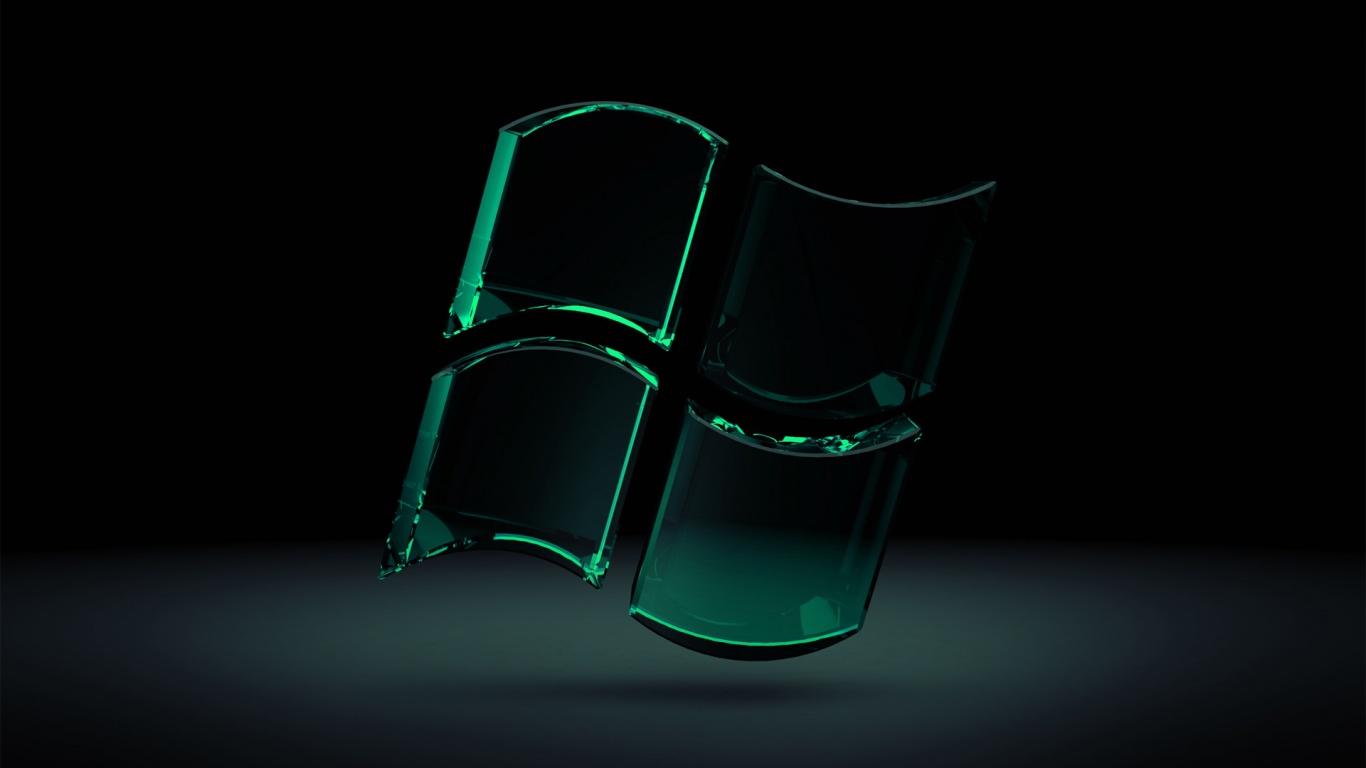 Логотип Windows из стекла обои