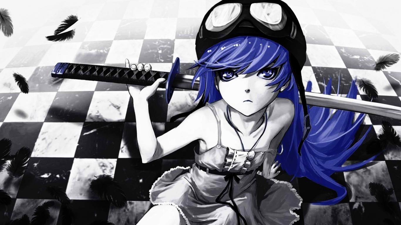 Девушка с катаной обои