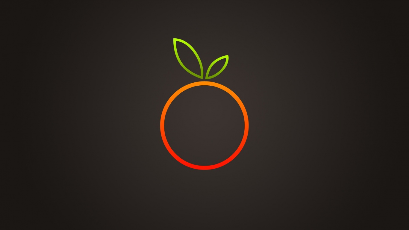 Стилизованная апельсинка обои