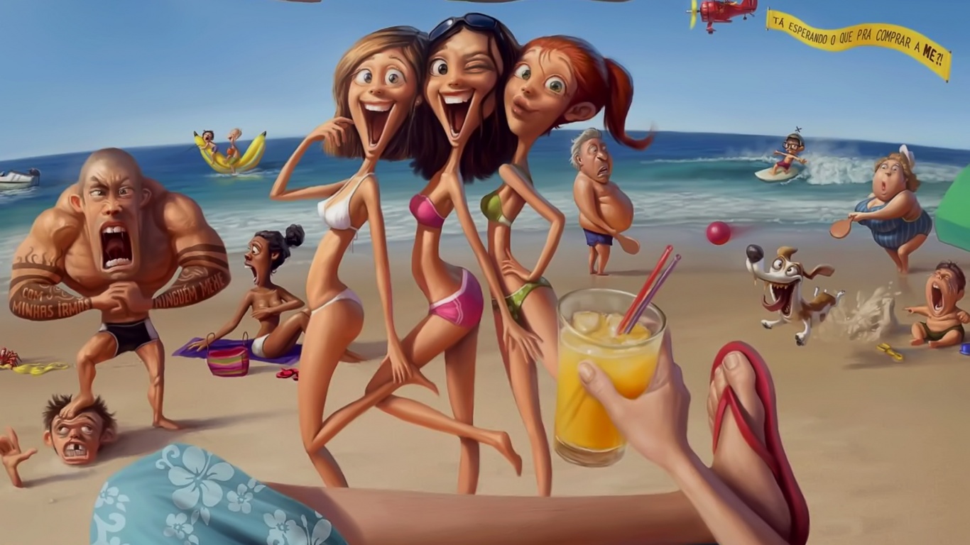 На пляжу ляжу) обои