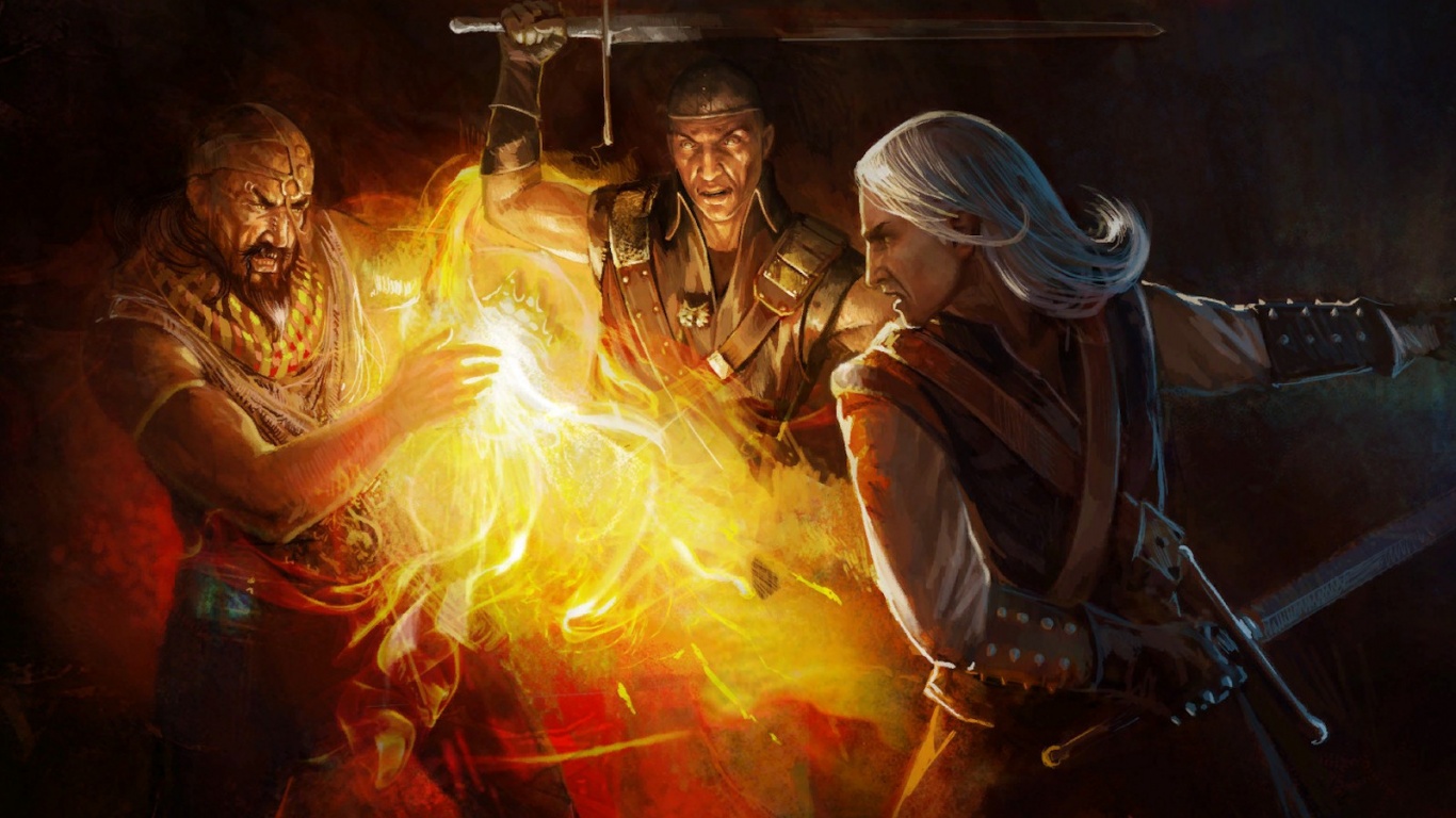 Геральт и Беренгар против Азара обои