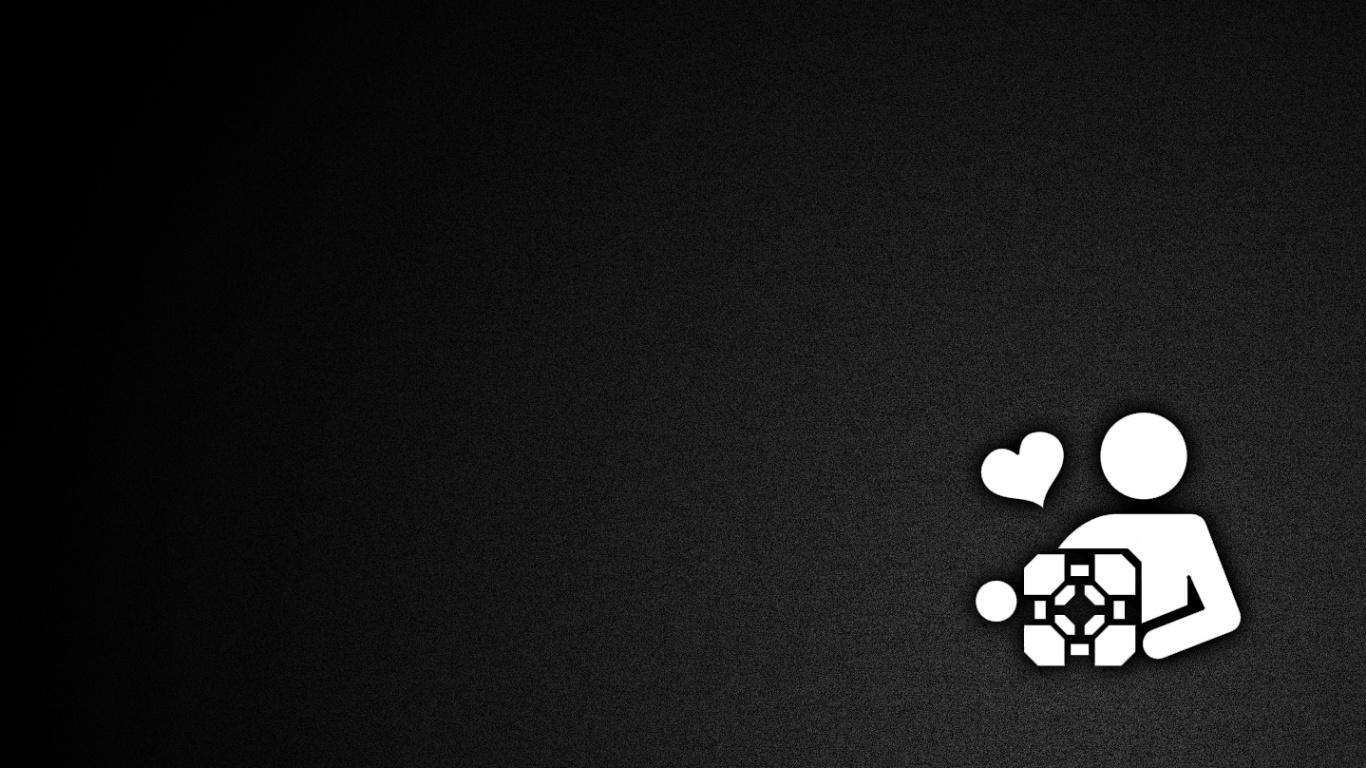 Ты и твой companion cube обои