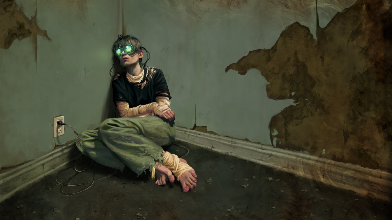 Потерянный в виртуальном мире обои