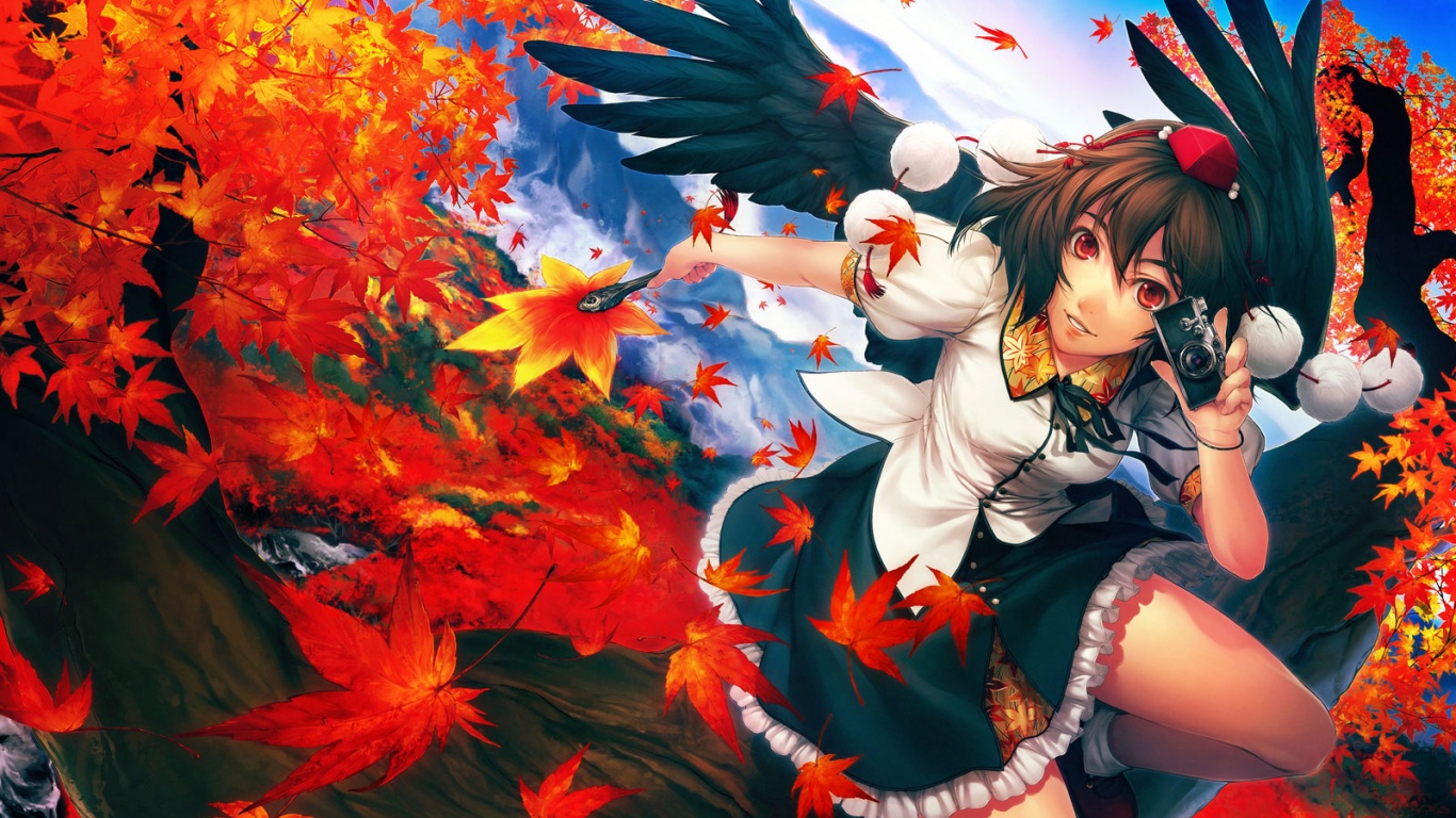 Девушка с фотоаппаратом обои