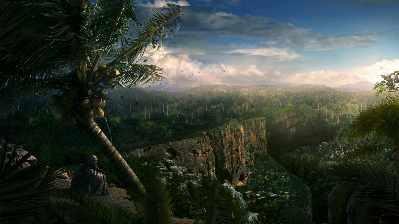 Вид на джунгли обои