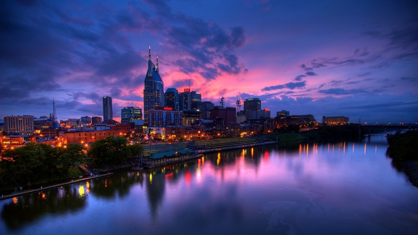 Ночной город обои