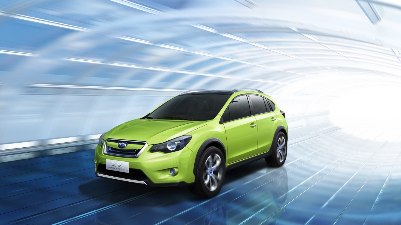 Субару в тоннеле обои