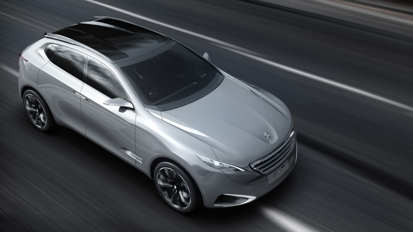 Концепт пежо на трассе обои