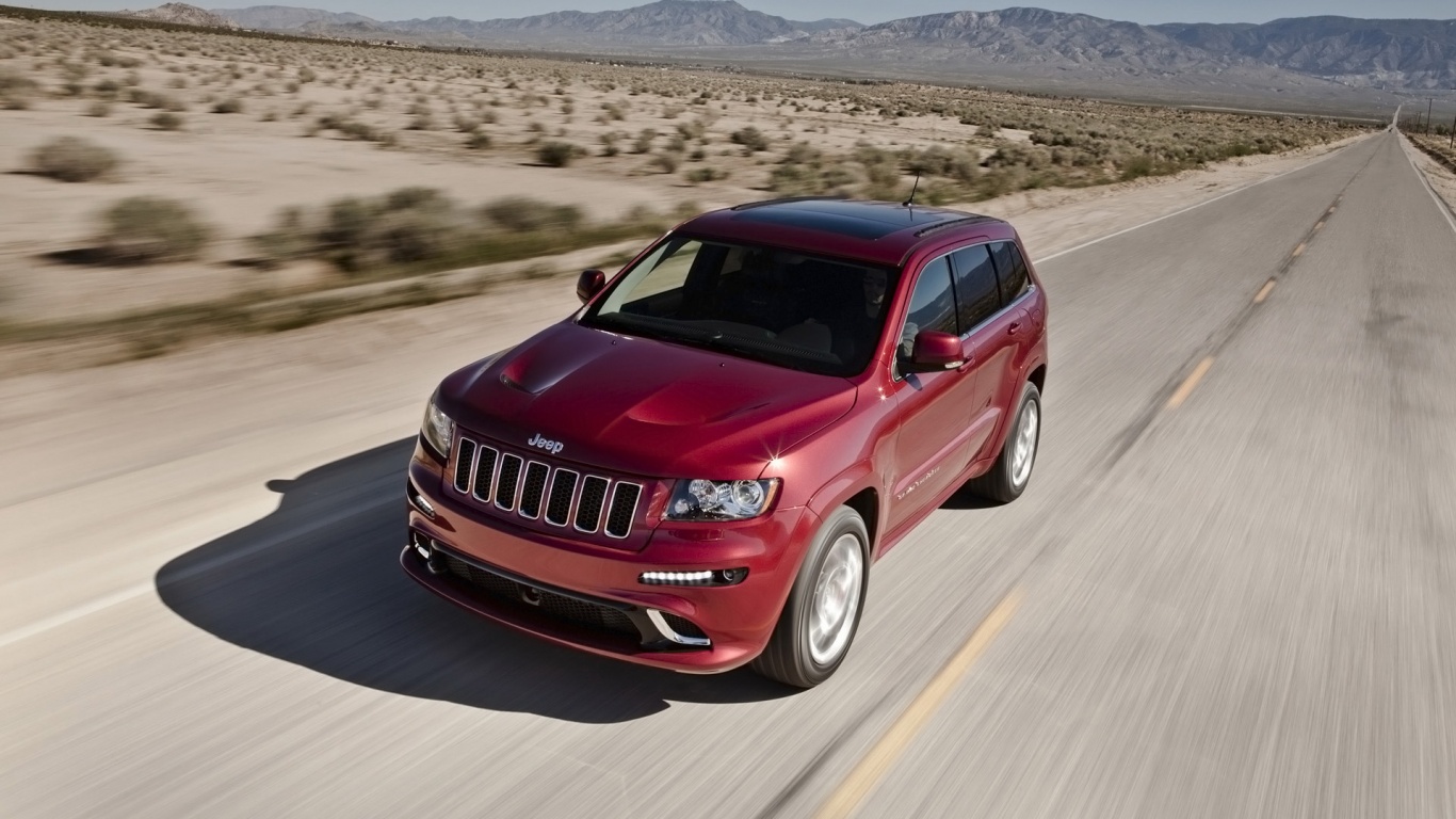 Красный Jeep обои