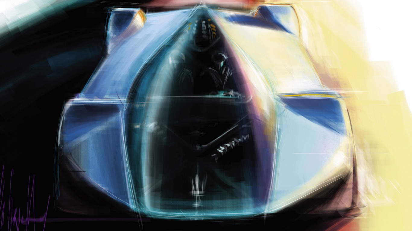 Зарисовка Maserati Birdcage обои