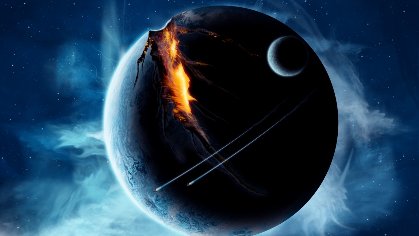 Эвакуация с гибнущей планеты обои