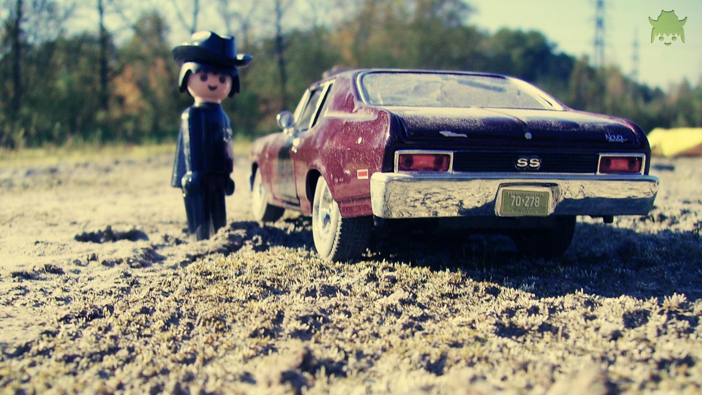 Машинка для человечка Lego обои