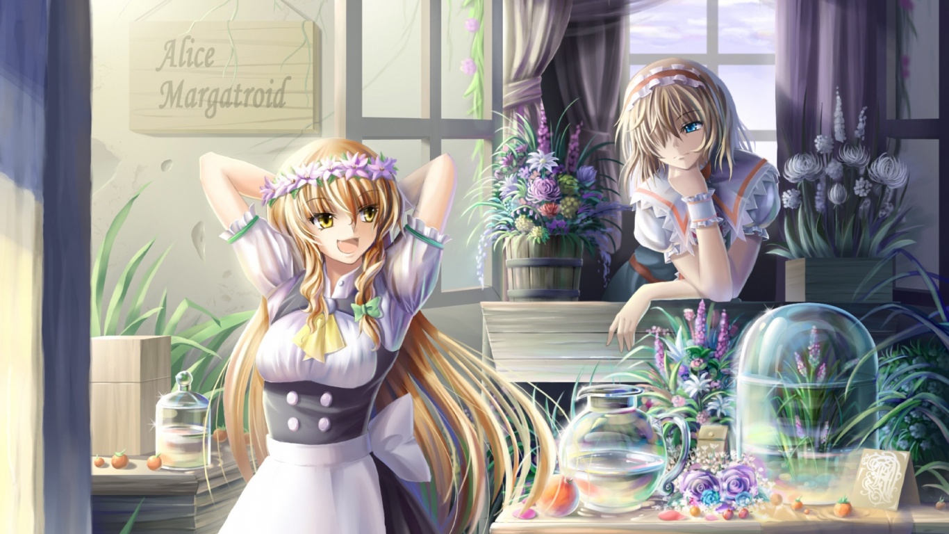 Анимешное утро обои