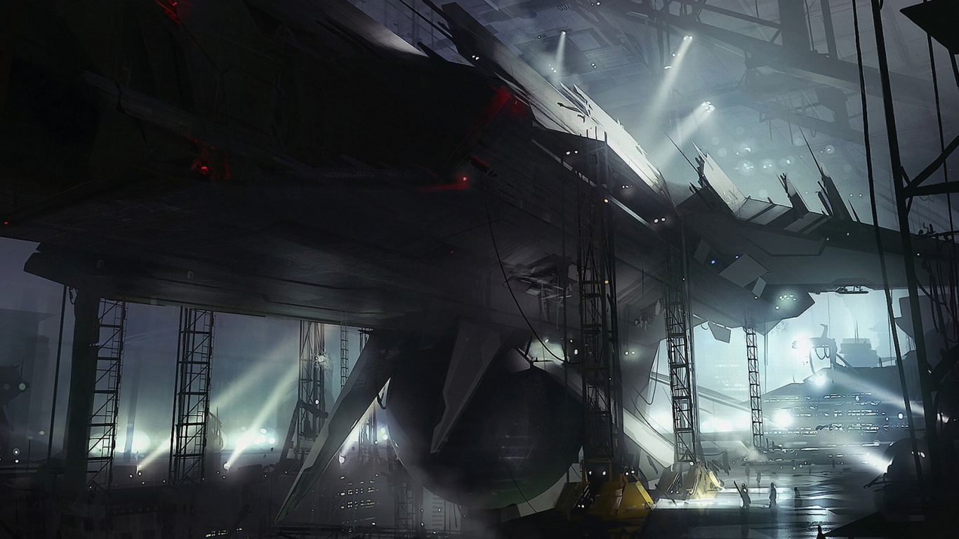 Сборка космического корабля обои